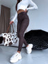 "GET IT" faux leather pants C9255-3 - CHOCO